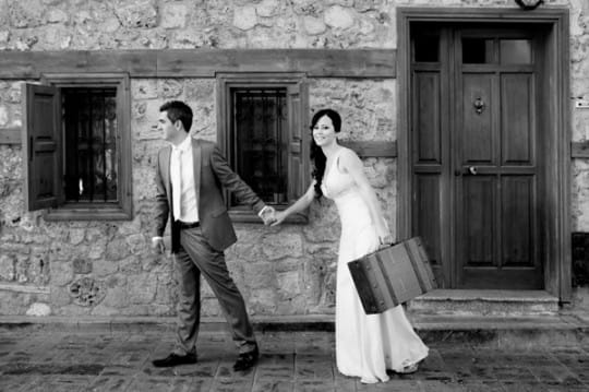 Art wedding retro type