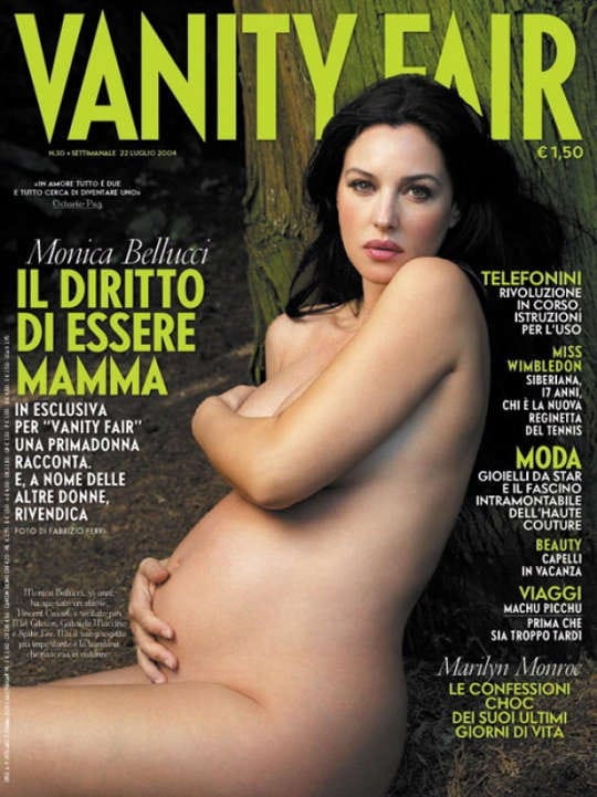 Foto kehamilan Monica Bellucci